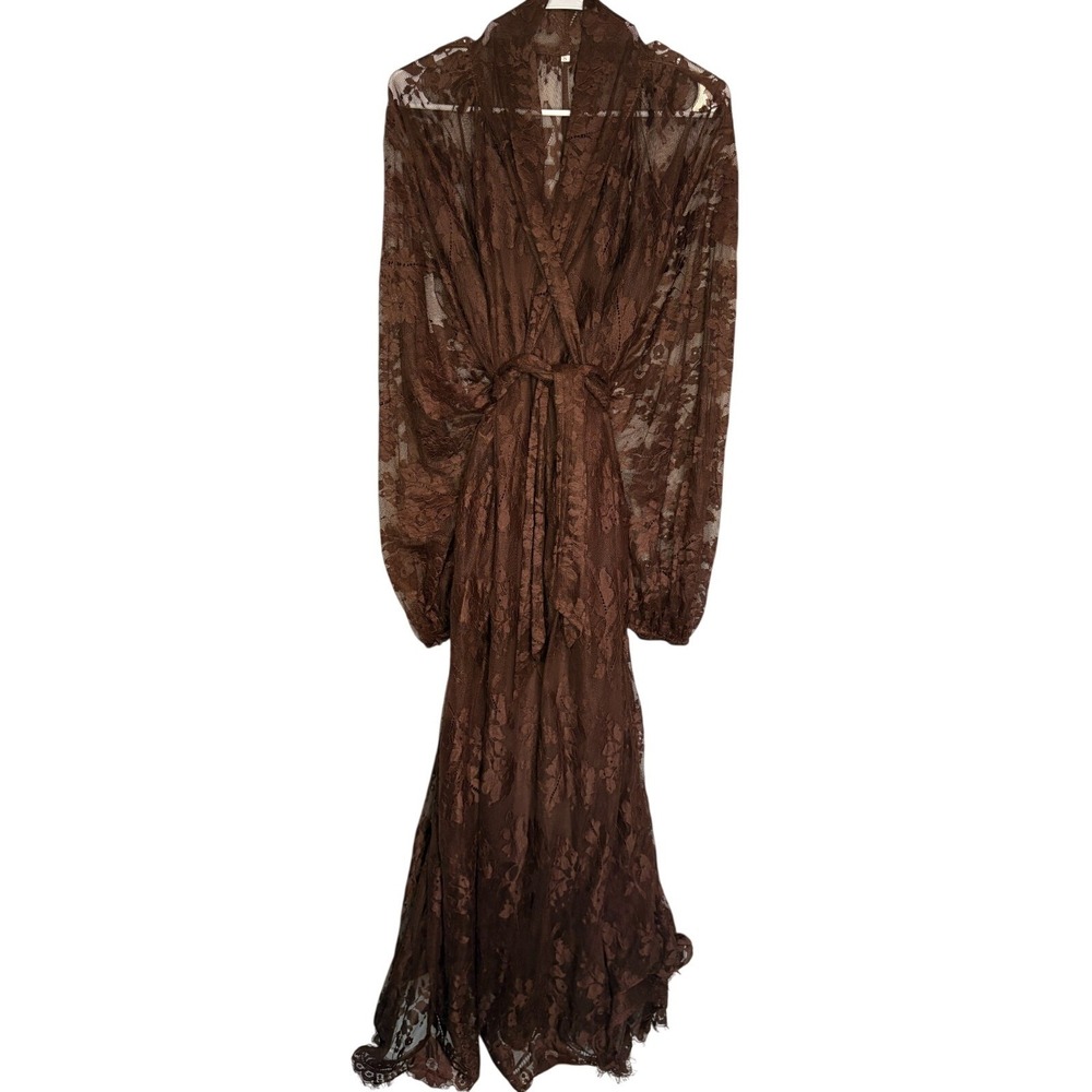 Lace flowy double lined dress SMALL‎
